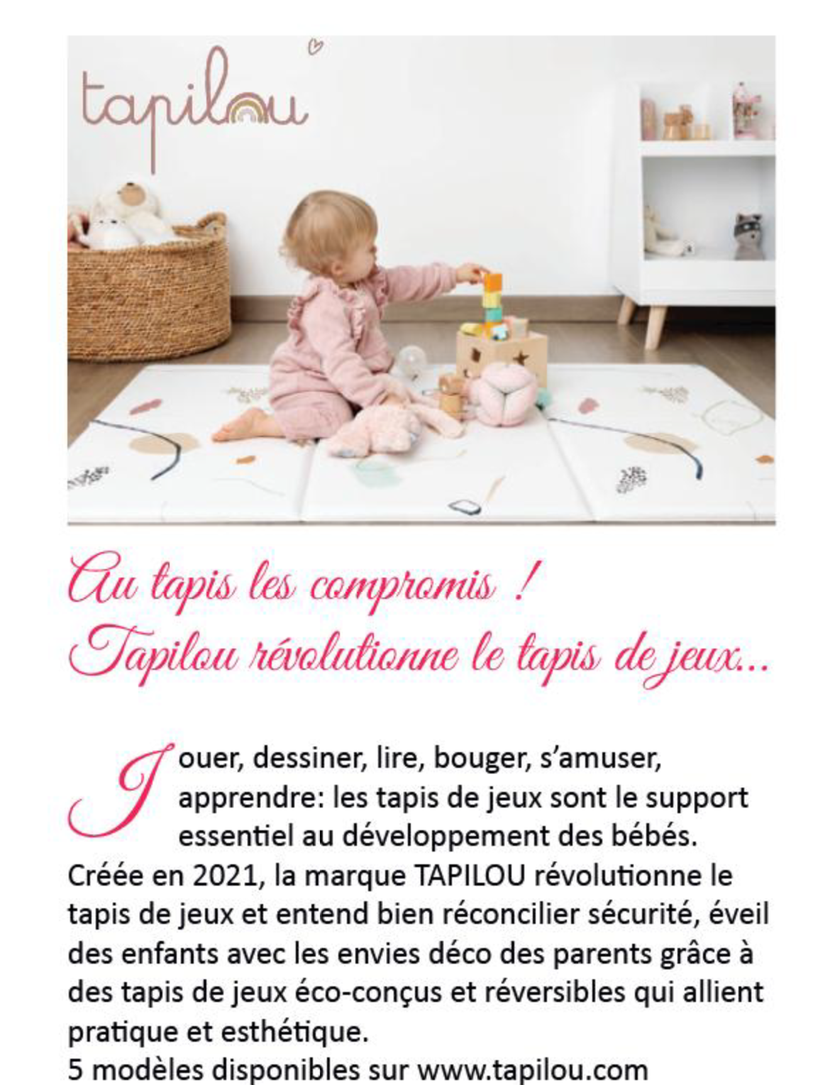 extrait d'un article de top maman Image