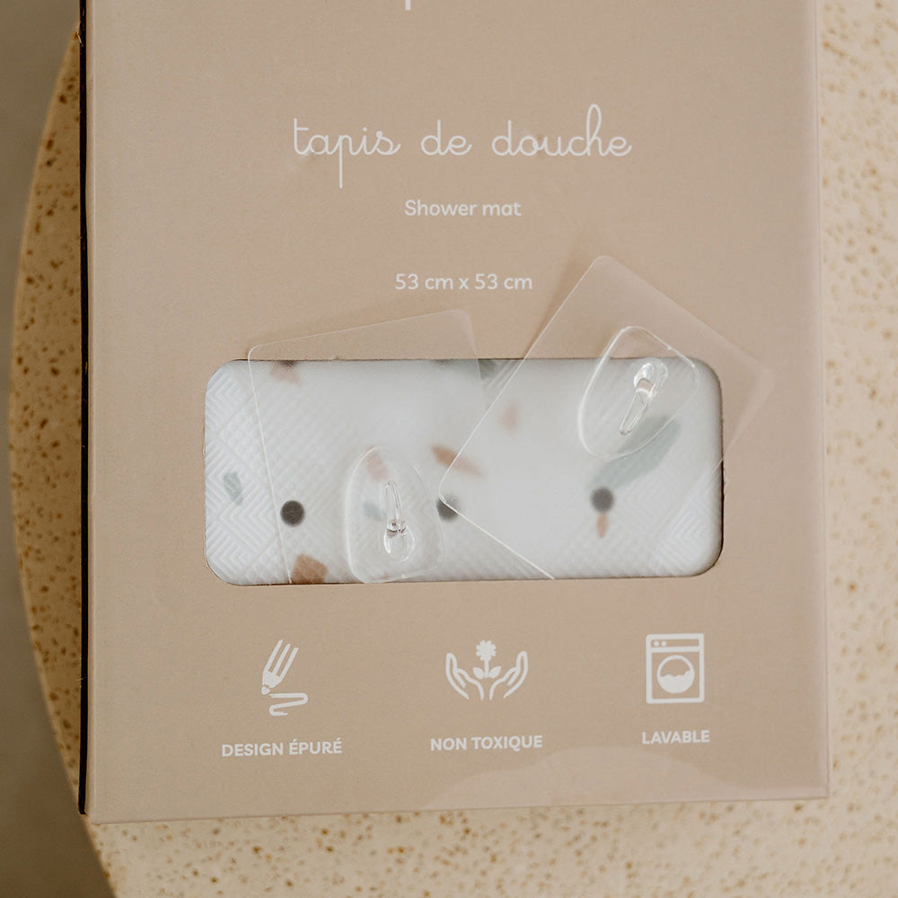 crochet tapis de douche avec carton tapis de douche