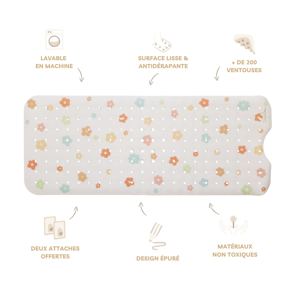 illustration avantages tapis de bain le floral tapilou
