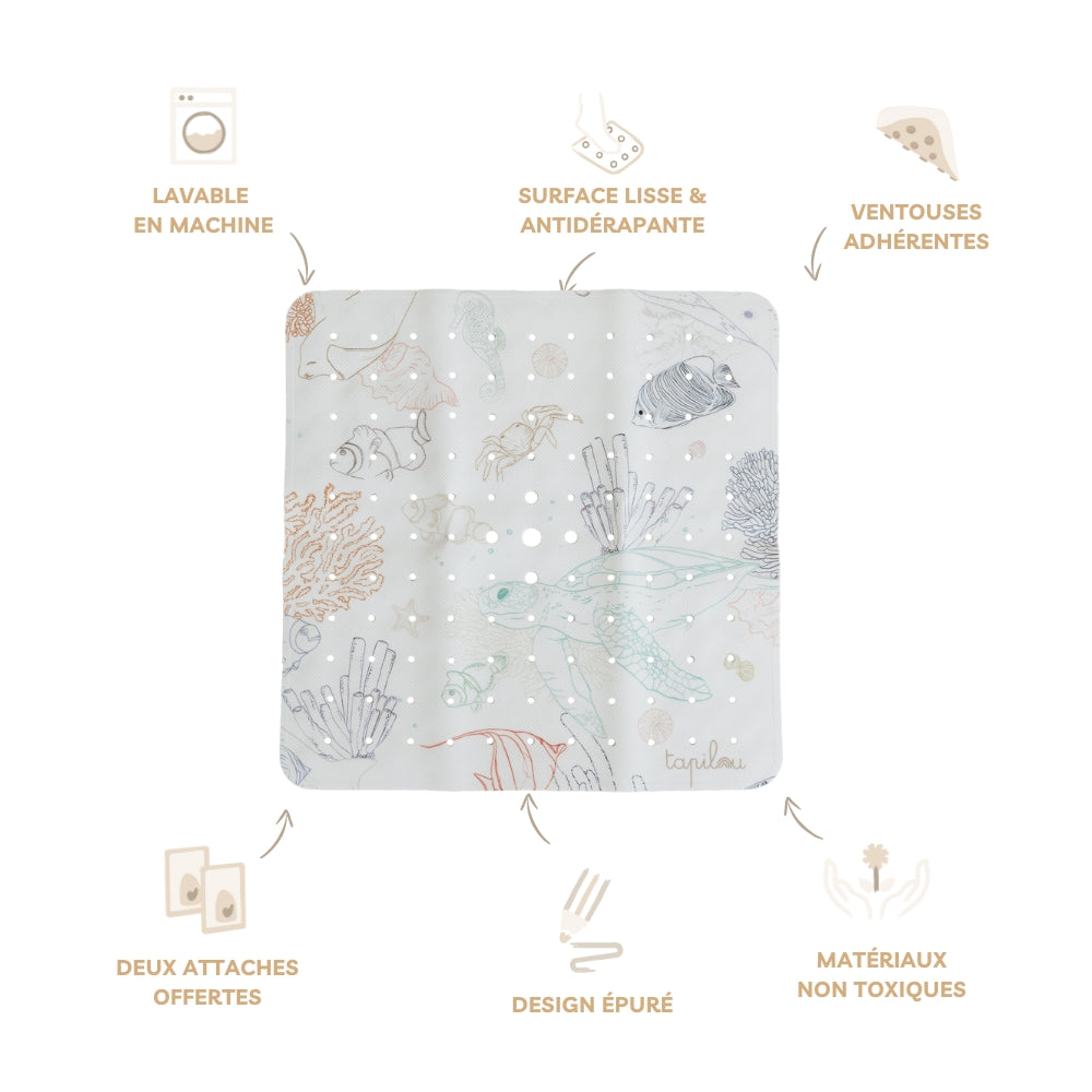 illustration avantages tapis de douche bubulle tapilou