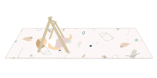dessin illustrant un bébé sur le tapis de jeu xl tapilou