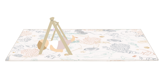 illustration bébé allongé sur le tapis de jeu xl tapilou