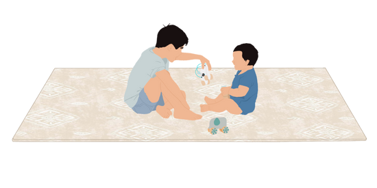 illustration enfant qui joue sur tapis de jeu xl tapilou