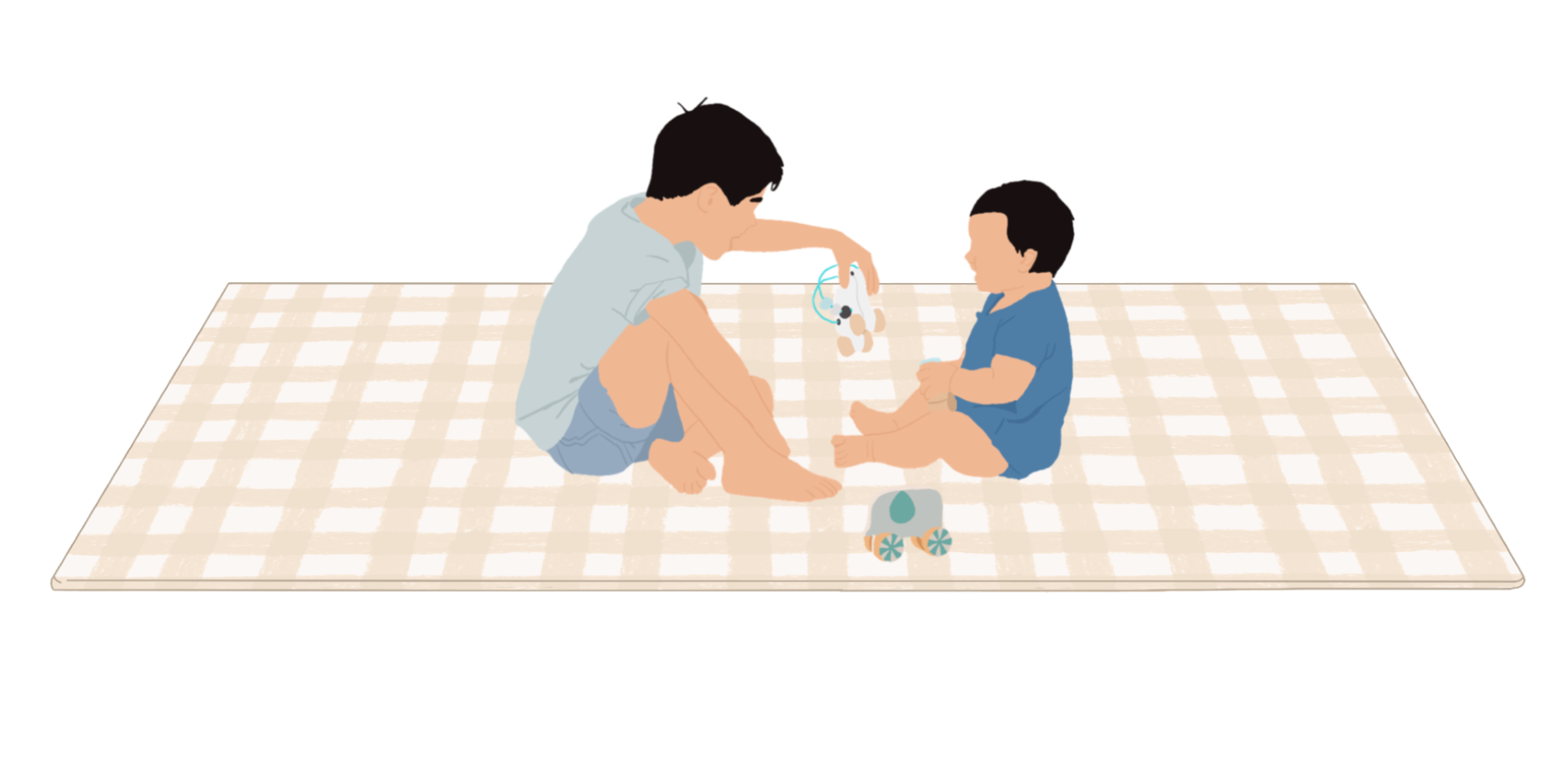 illustration tapis de jeu enfants qui jouent Image