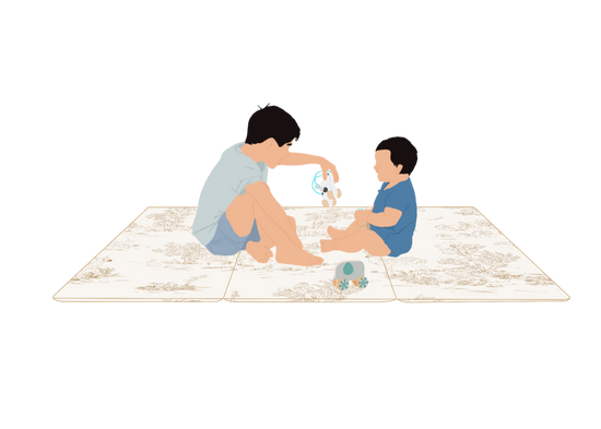 Illustration tapis de jeu xl le bambino 1 an à 3 ans