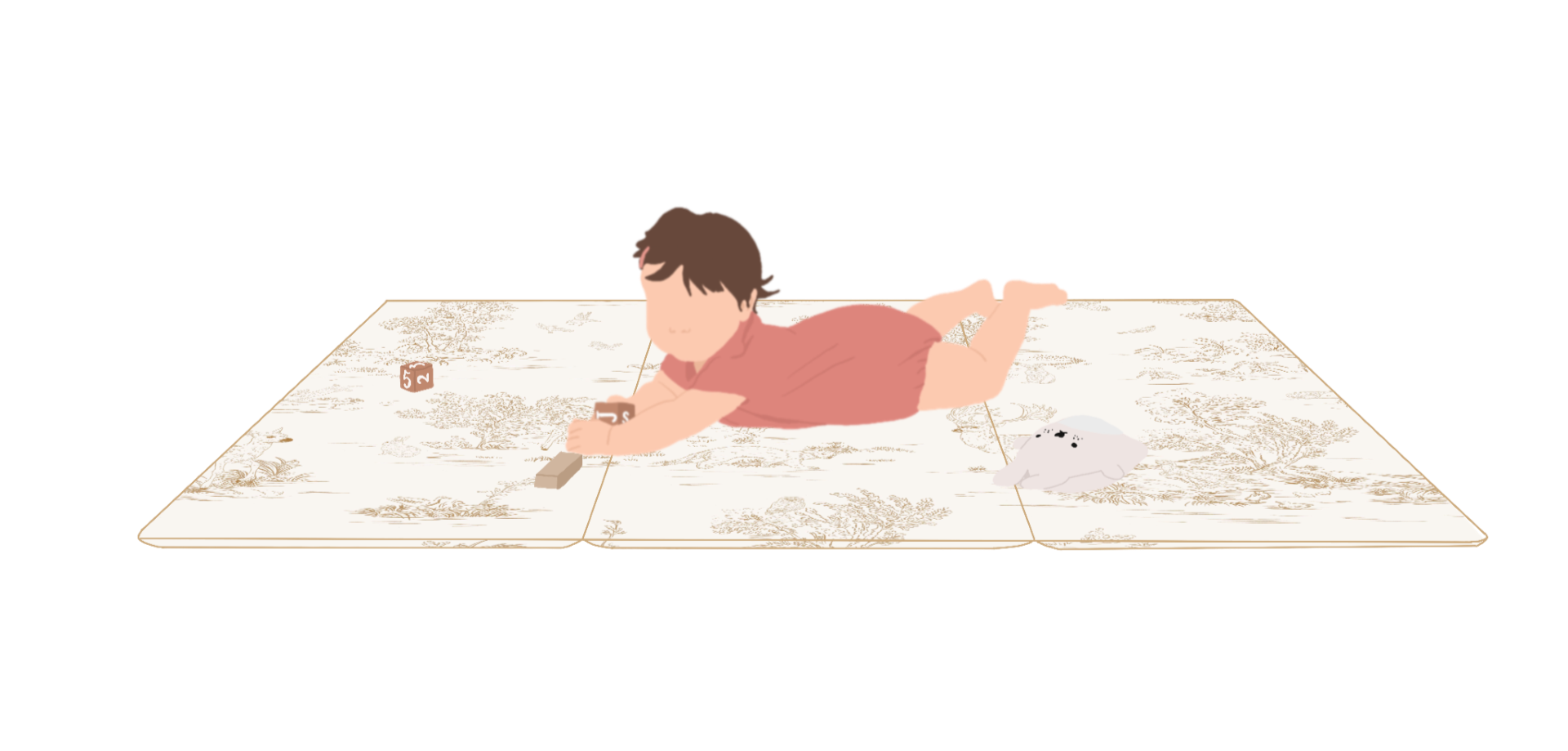 illustration tapis de jeu xl 3 à 12 mois tapilou le bambino Image