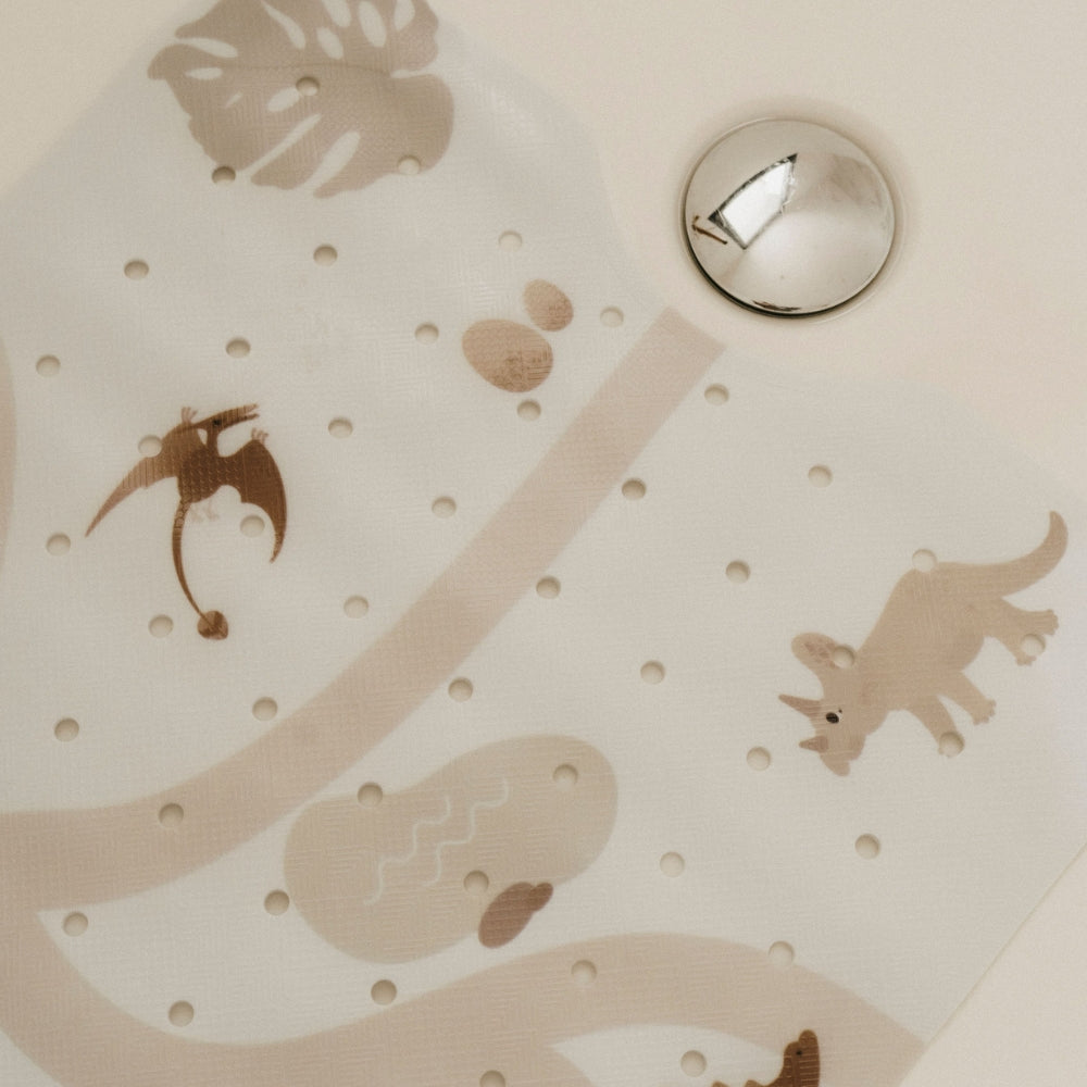 zoom tapis de bain le dino motif dinosaure