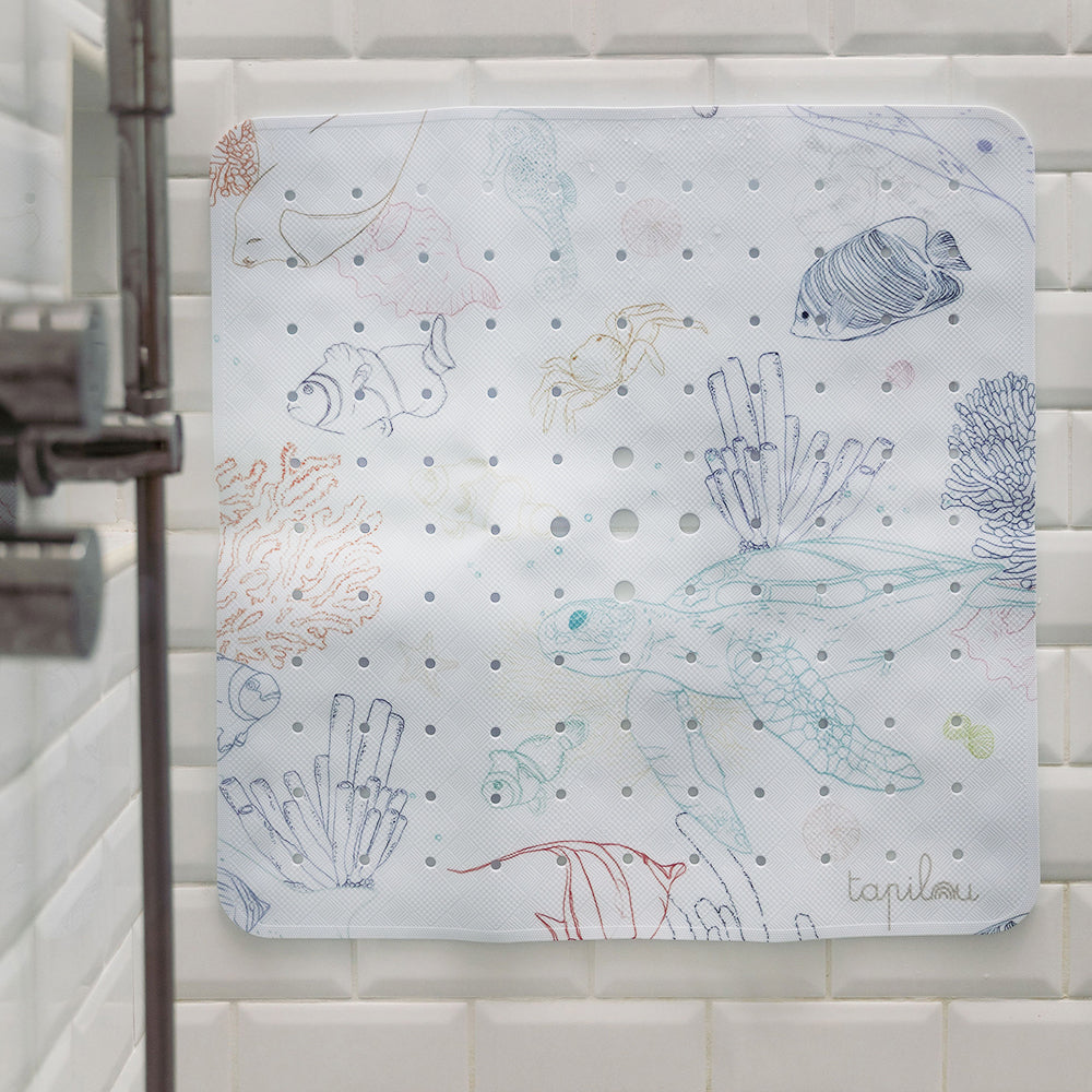 tapis de douche animaux mer tapilou