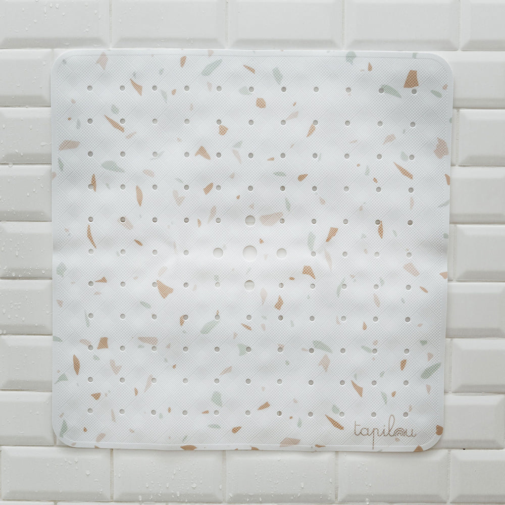 tapis de douche motif terrazzo tapilou