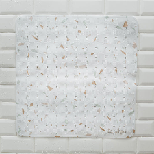 tapis de douche motif terrazzo tapilou