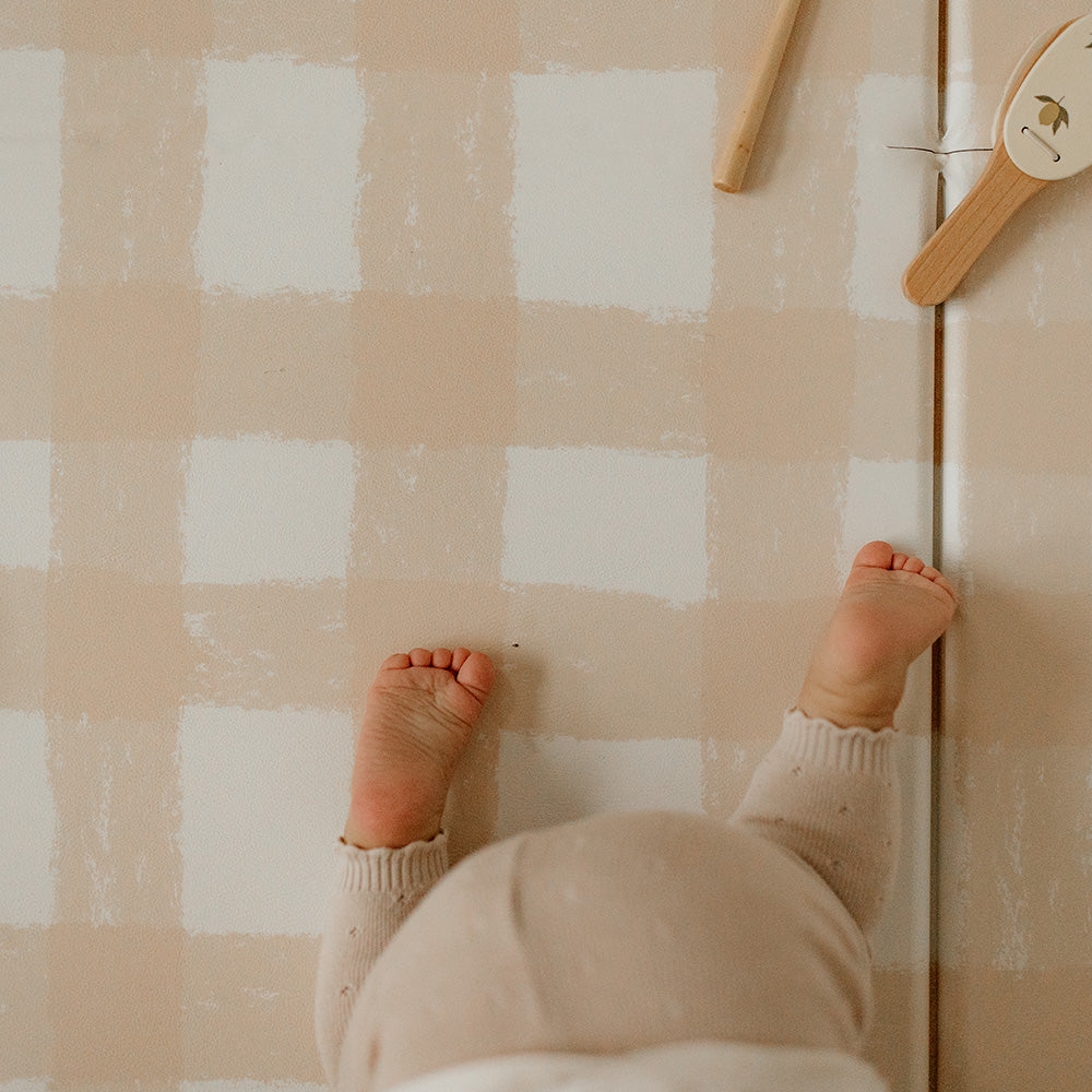 zoom tapis de jeu pliable vichy