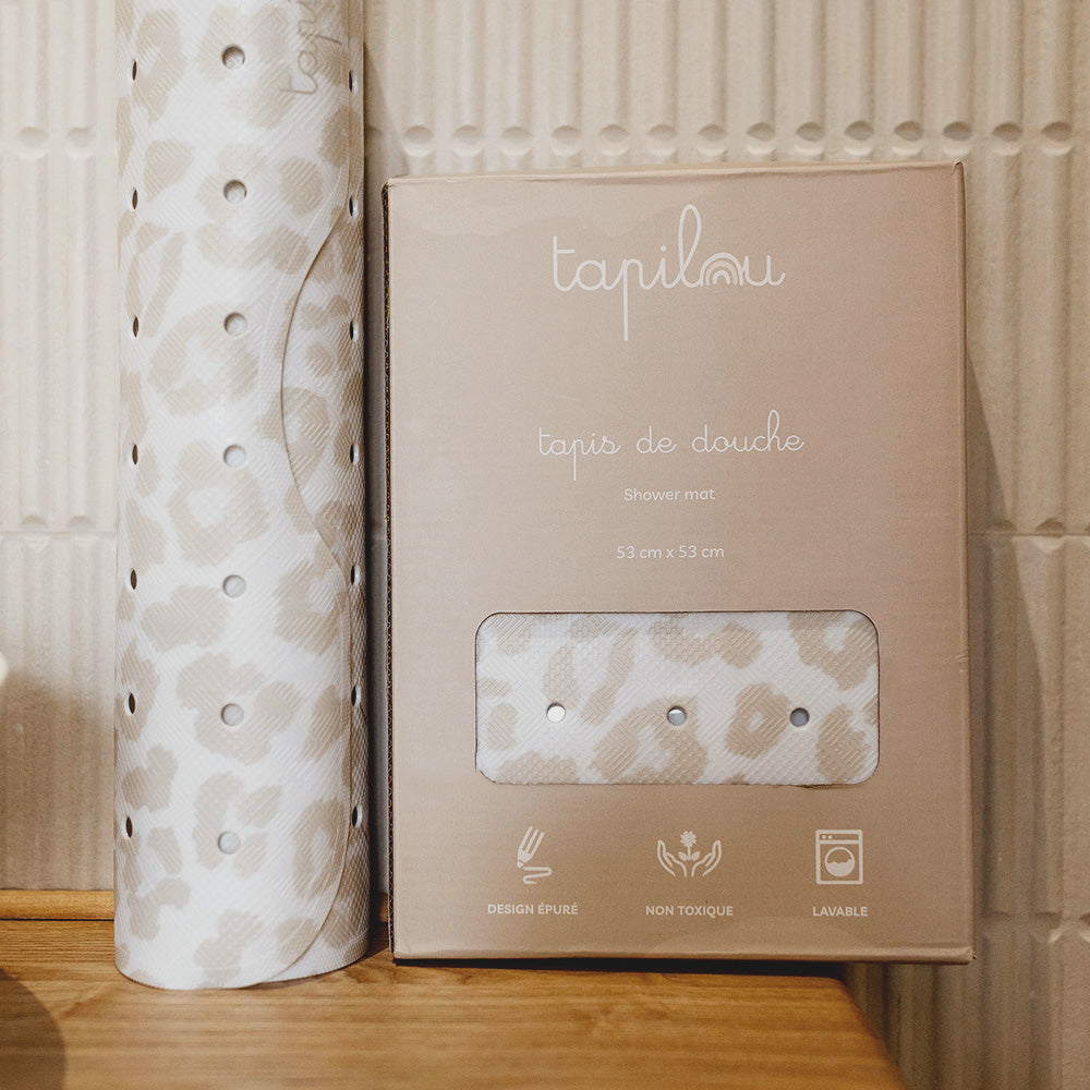 pack léopard tapis de bain et tapis de douche tapilou